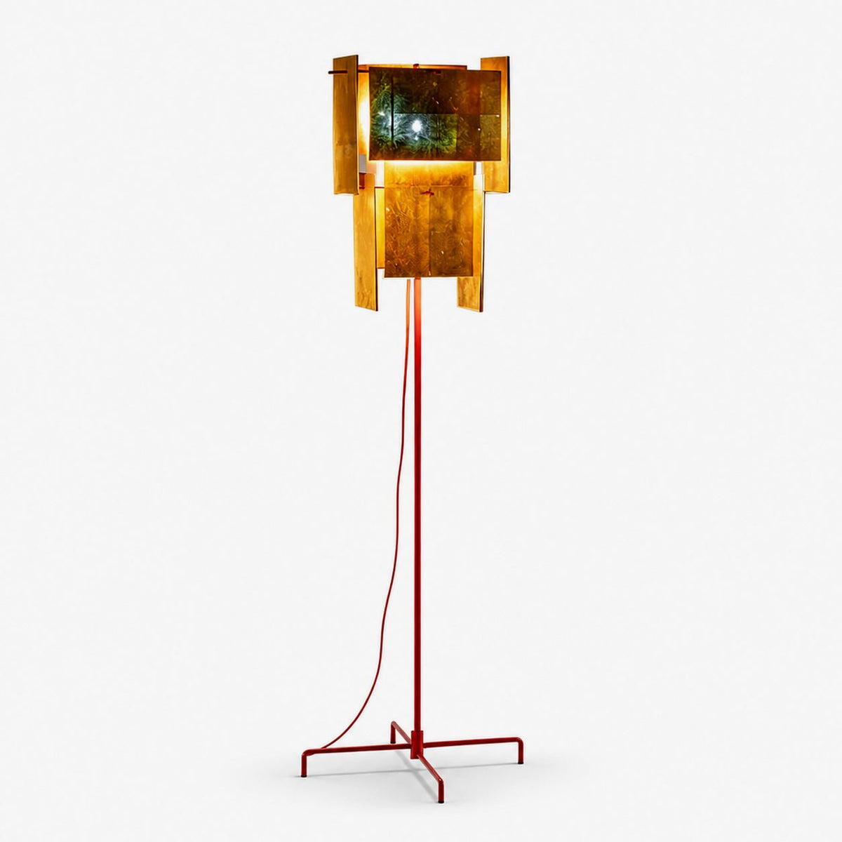 Marcelline vloerlamp in goudkleurige afwerking