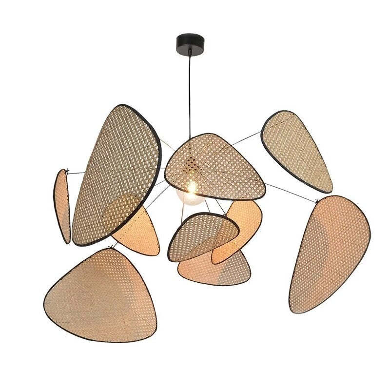 Ozawa Retro LED Hanglampen Metaal Rattan Eetkamer Woonkamer