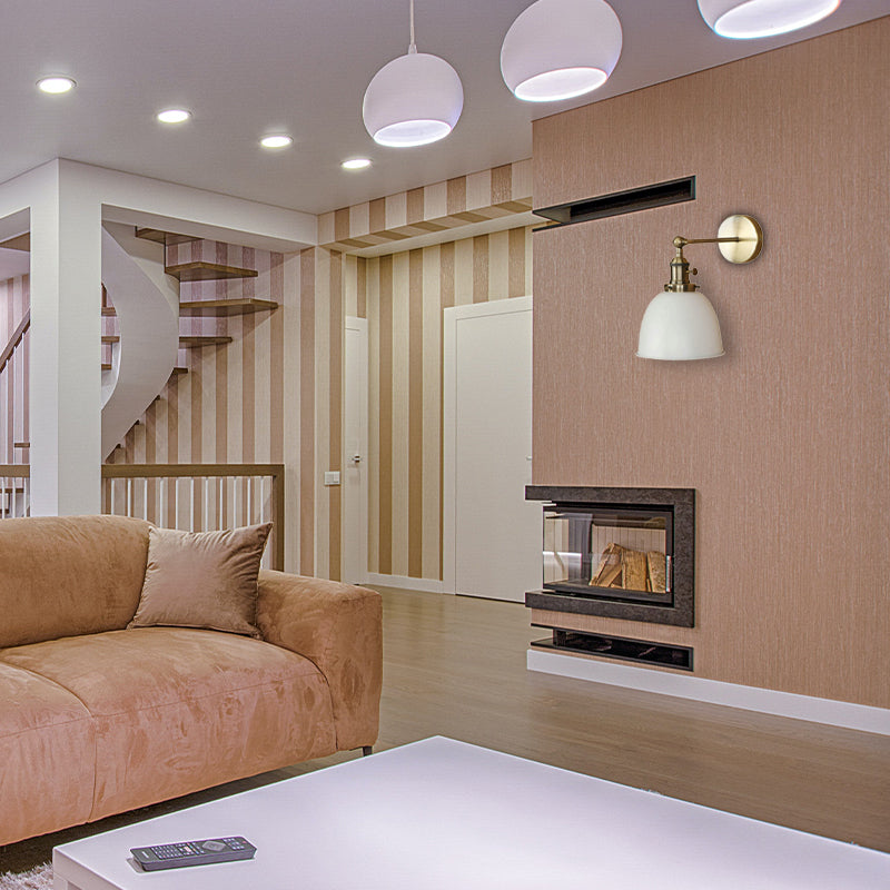 Brady Retro LED Wandlampen Zwart Wit Grijs Metaal Woonkamer Slaapkamer