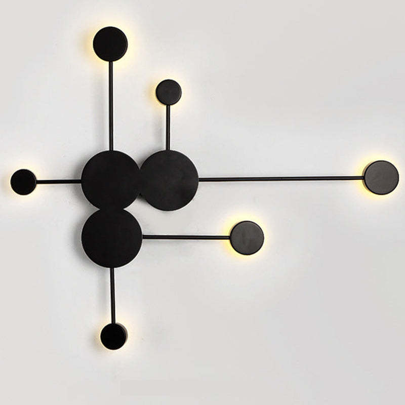 Emyr Nordic Ronde Design LED Wandlampen Zwart Metaal Eetkamer Badkamer