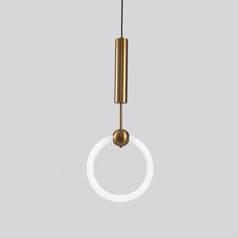 Cooley Moderne Globe/Ring Hanglamp Goud Metaal/Glas Woonkamer