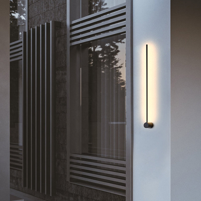 Edge Moderne Industrie Design LED Wandlamp Zwart Metaal Hal Tuin