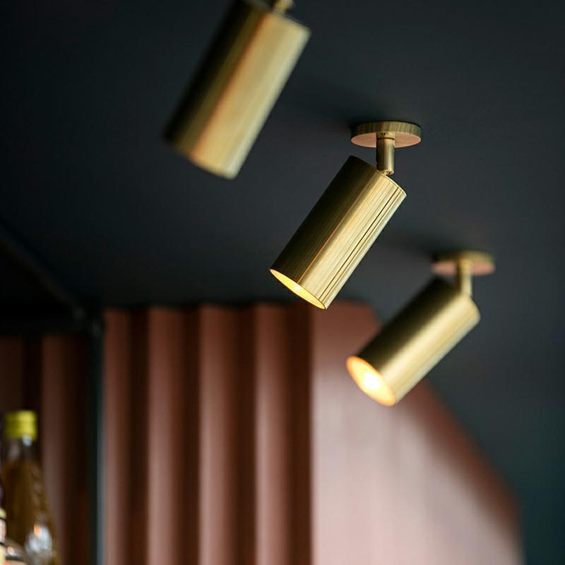 Freja Moderne Cilinder Plafondlampen Spotlight Goud Metaal Slaapkamer
