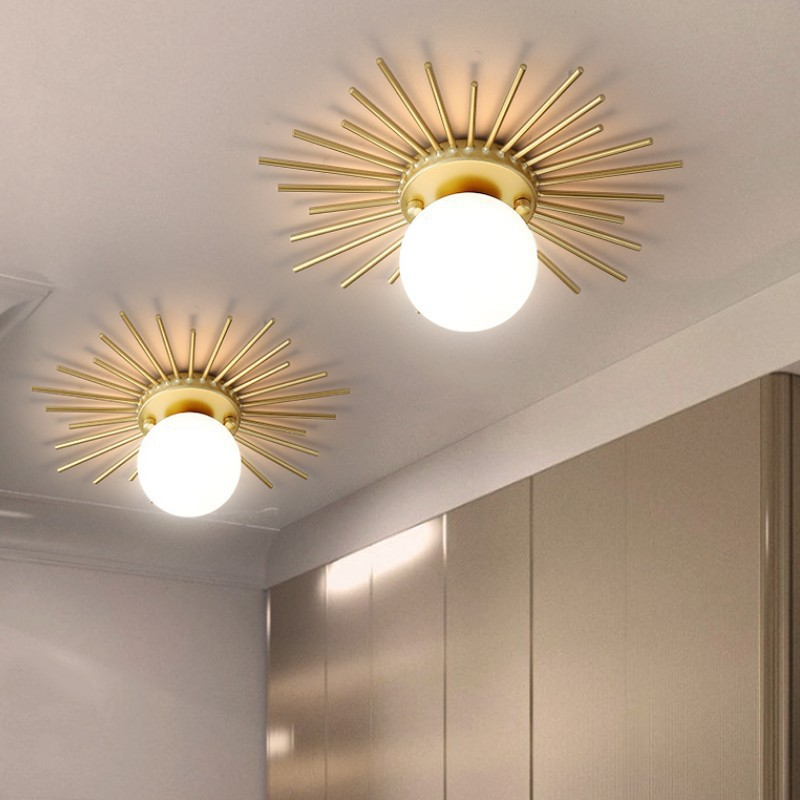 Elow moderne plafondlamp met messing stralenkrans