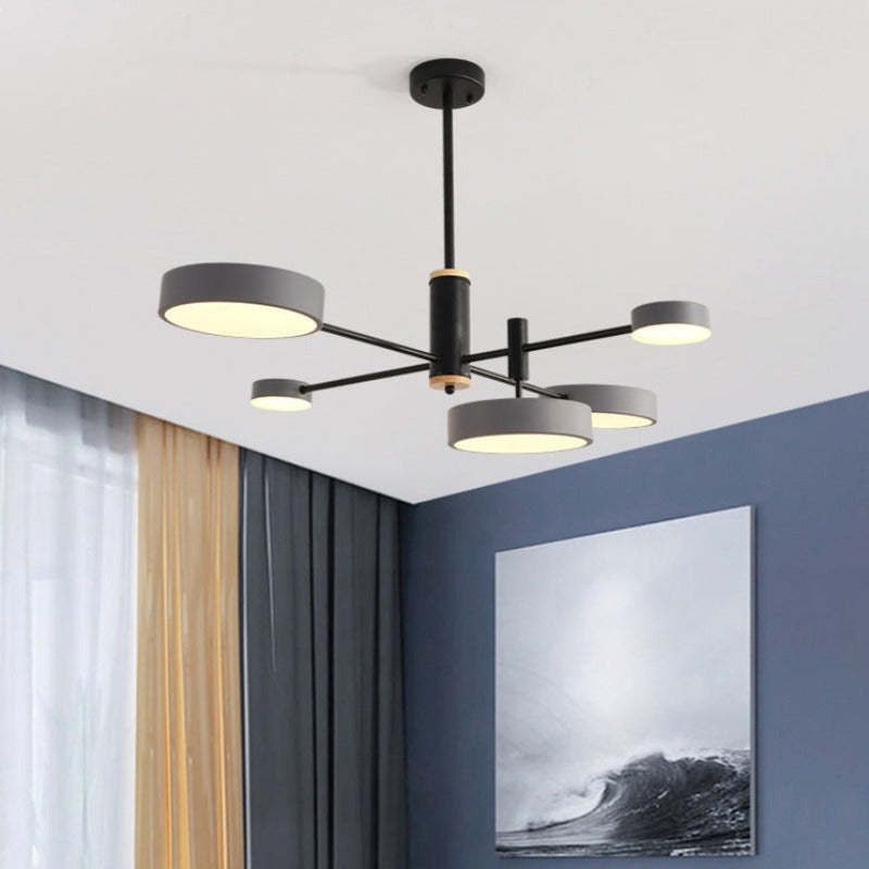 Sienna Moderne LED Hanglampen Grijs Wit Goud Metaal Slaap/Woon/Eetkamer