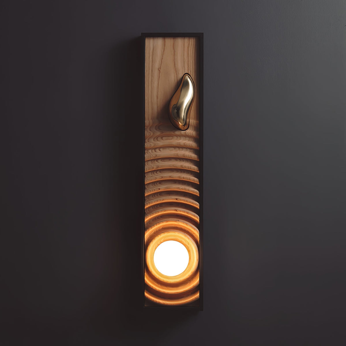 Caleb Vintage Houten wandlamp