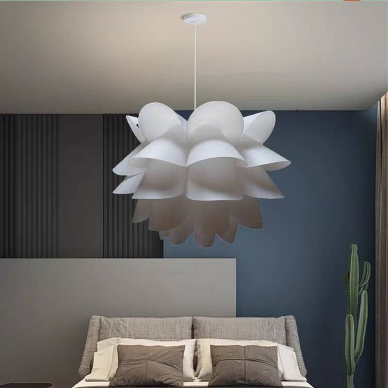 Cairns Scandinavische Bloem LED Hanglamp Wit/Acryl Slaapkamer
