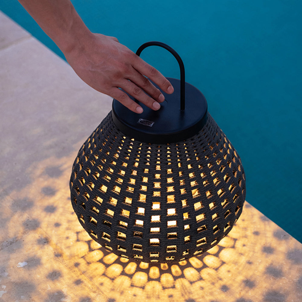 Ritta Vintage Design LED Buitenlamp Metaal/Fiber Zwart Buiten