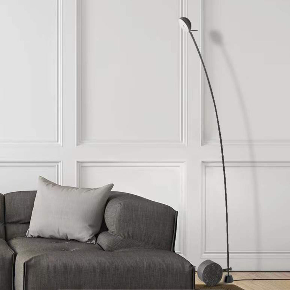 Salgado Kleine LED Vloerlamp Grijs Marmer Metaal Woonkamer Slaapkamer