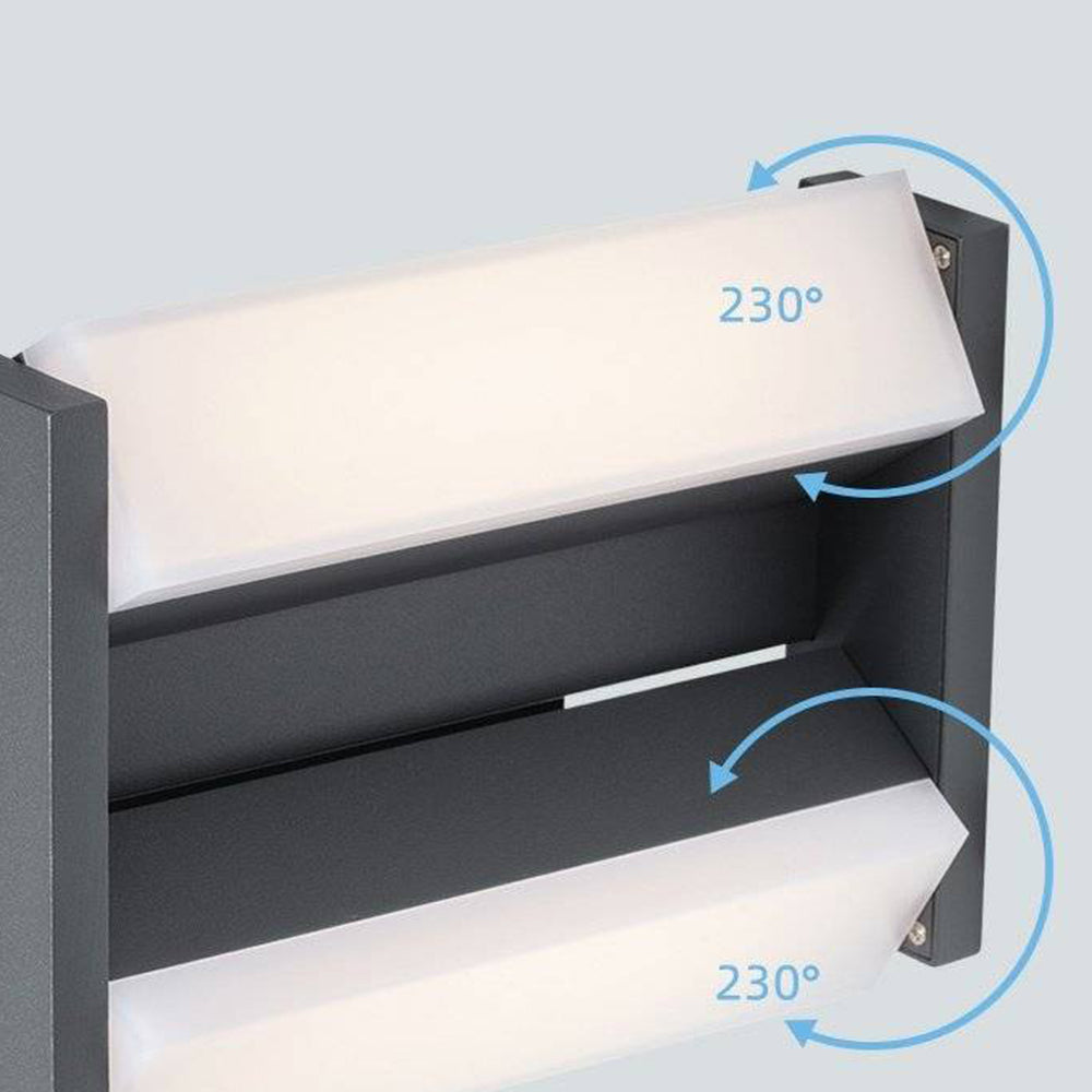 Orr Moderne LED Kubus Buitenlamp Sensor Metaal Zwart Tuin/Stoeprand/Balkon