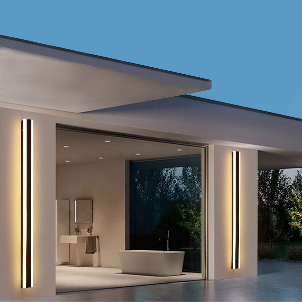 Orr Moderne Rechthoekig LED Buitenlamp Metaal/Acryl Zwart Tuin/Stoeprand/Balkon