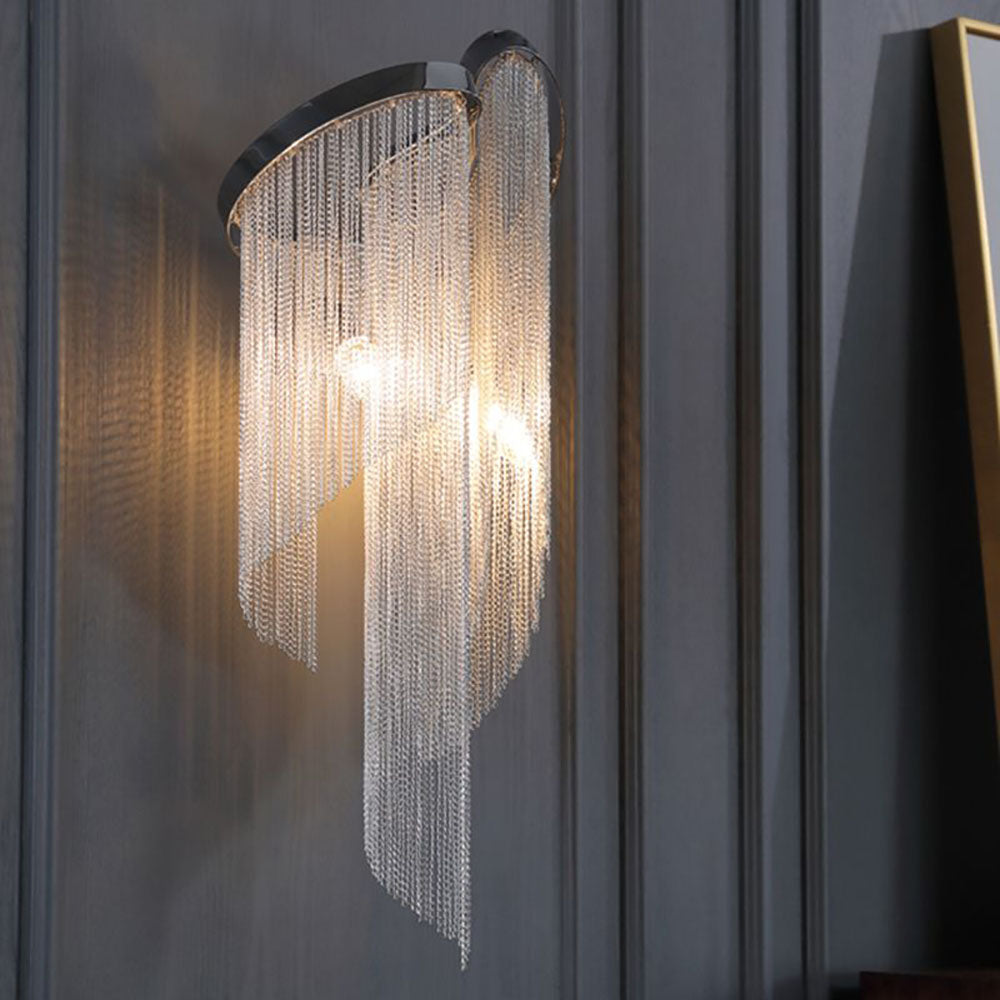 Colon Design LED Wandlamp Zilver Metaal Slaapkamer Woonkamer