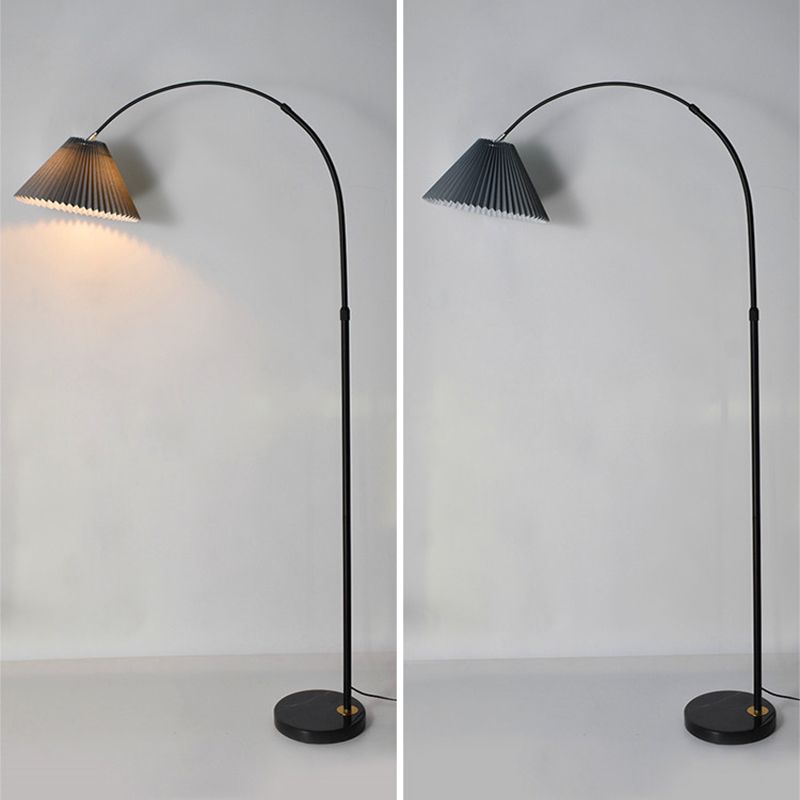Eryn Moderne LED Vloerlamp Grijs Groen Geel Metaal Stof Woonkamer