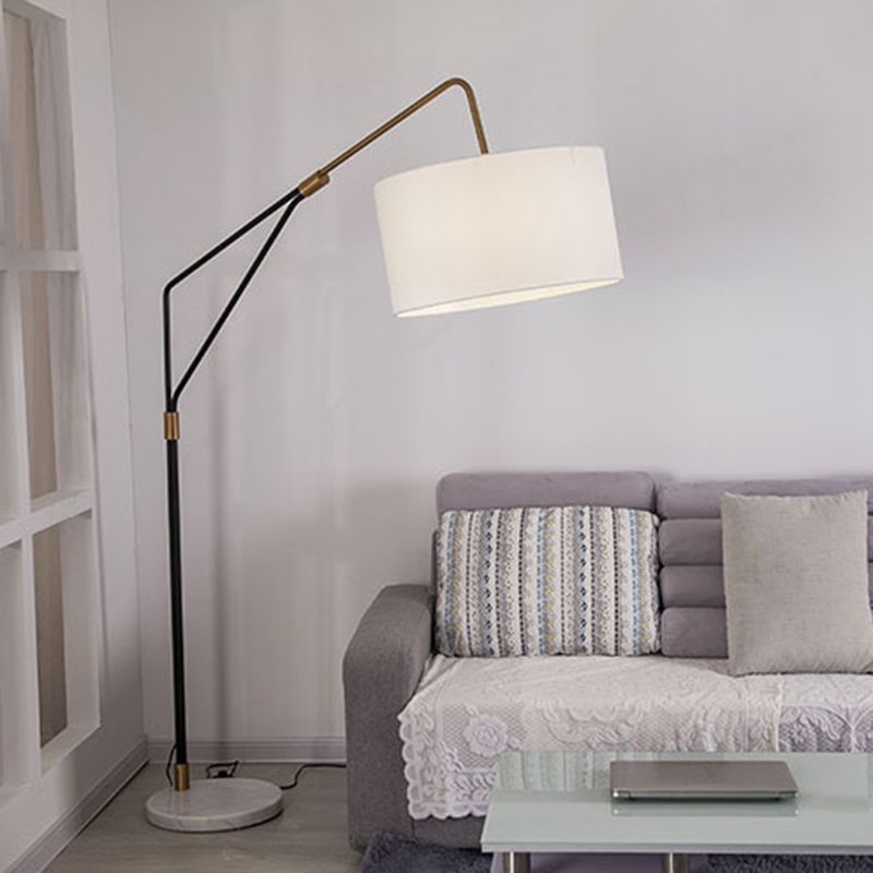 Eryn Moderne Ronde Vloerlamp Wit Metaal/Kunststof Woonkamer