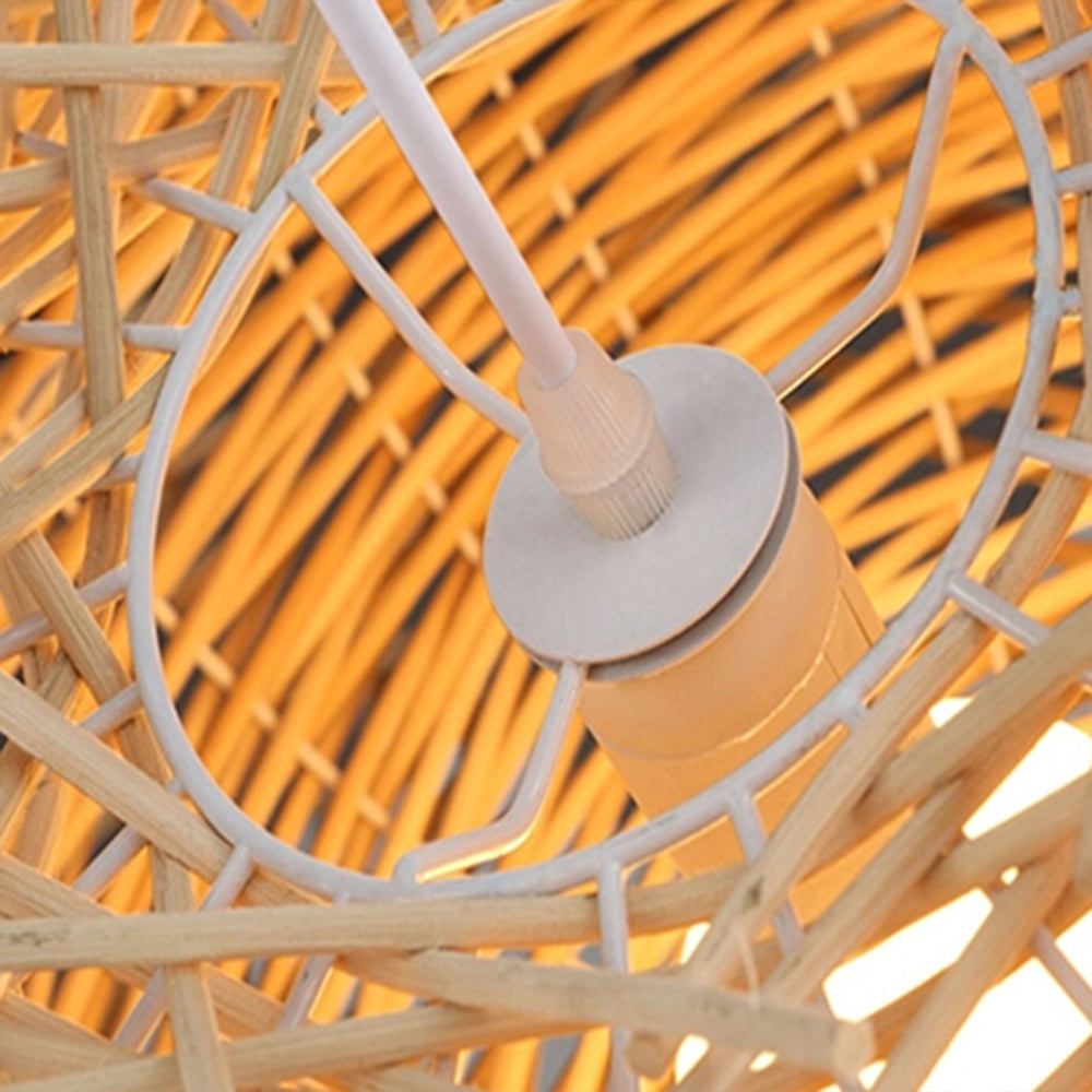 Ozawa Houten Vogelnest Rotan Hanglamp Bruin/Hout Woonkamer/Slaapkamer
