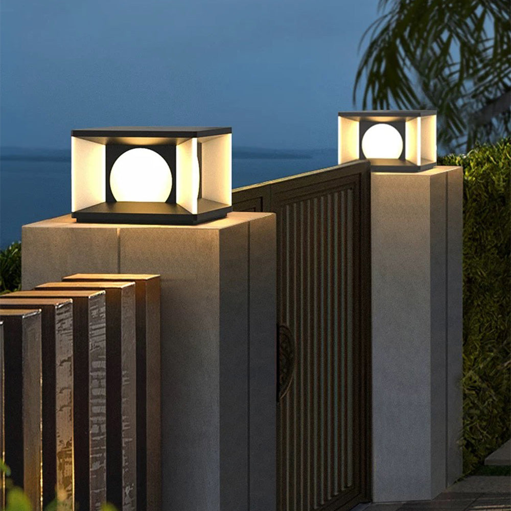 Orr Moderne Vierkante LED Buitenlamp, Metaal, Slaapkamer