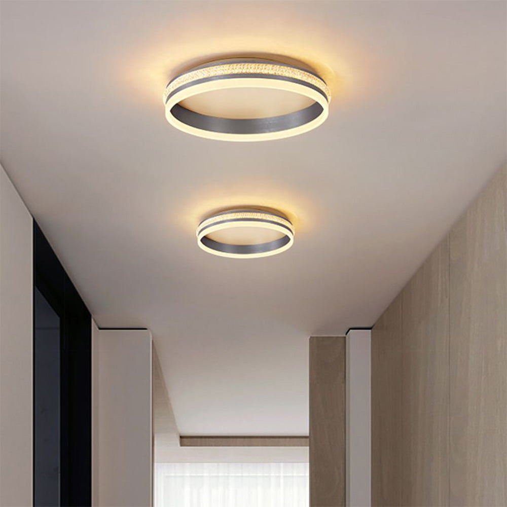 Quinn Modern Round Plafondlamp Sliver Metaal Slaapkamer Woonkamer Eetkamer