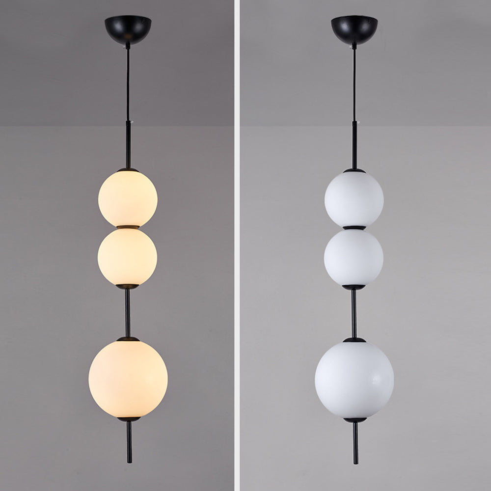 Valentina Moderne LED Hanglamp Zwart Metaal Glas Eetkamer Slaapkamer