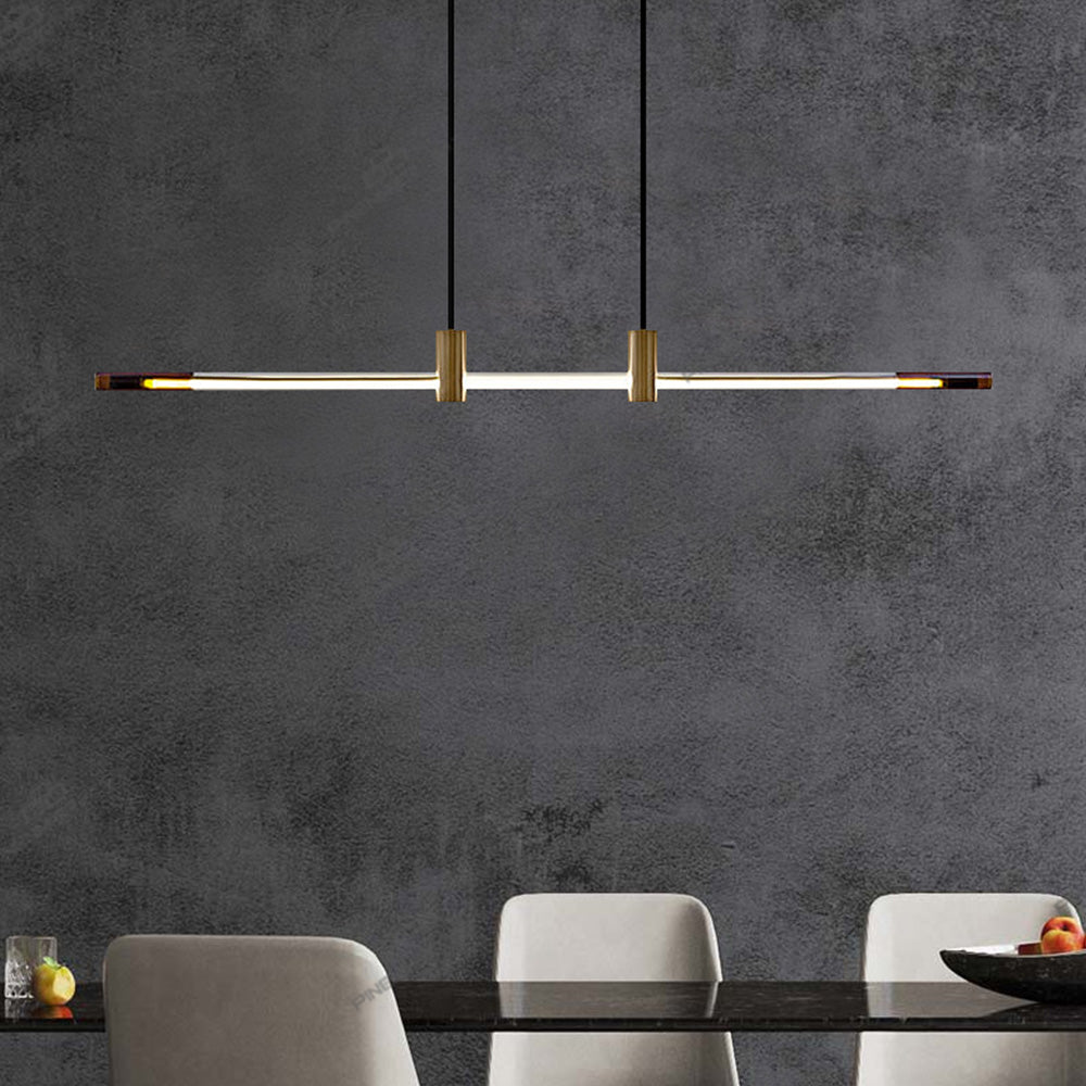 Edge Moderne Minimalistische Lineaire Hanglamp Metaal/Acryl Slaapkamer