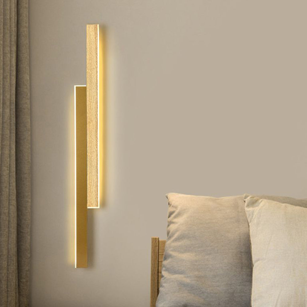 Ozawa Design Kleine LED Wandlamp Hout Bruin Metaal Woonkamer