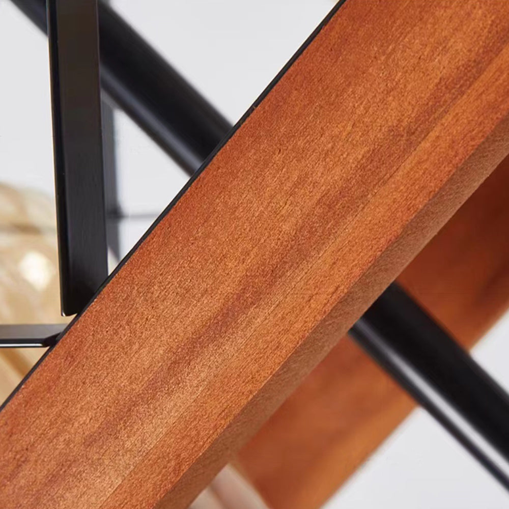 Alessio Industriele LED Hanglamp Metaal Hout Woonkamer Eetkamer