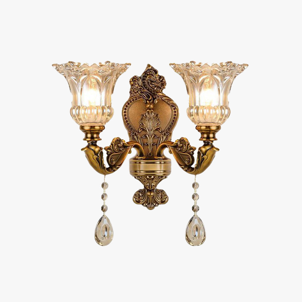 Félicie Frans Vintage Wandlamp Metaal Glas Woonkamer Slaapkamer