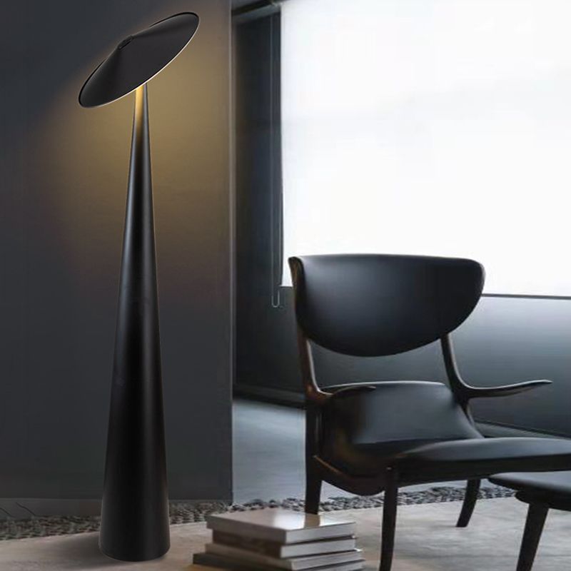 Salgado Moderne Design LED Schotelvormige Vloerlamp Zwart Metalen Eetkamer/Woonkamer
