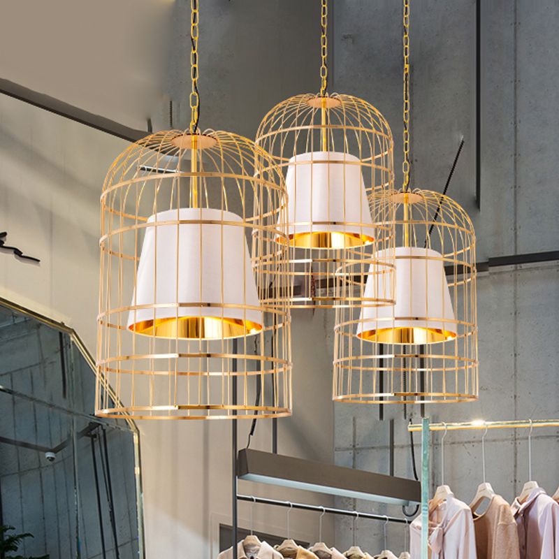 Alessio Vintage Bird Cage Metal Pendant Light