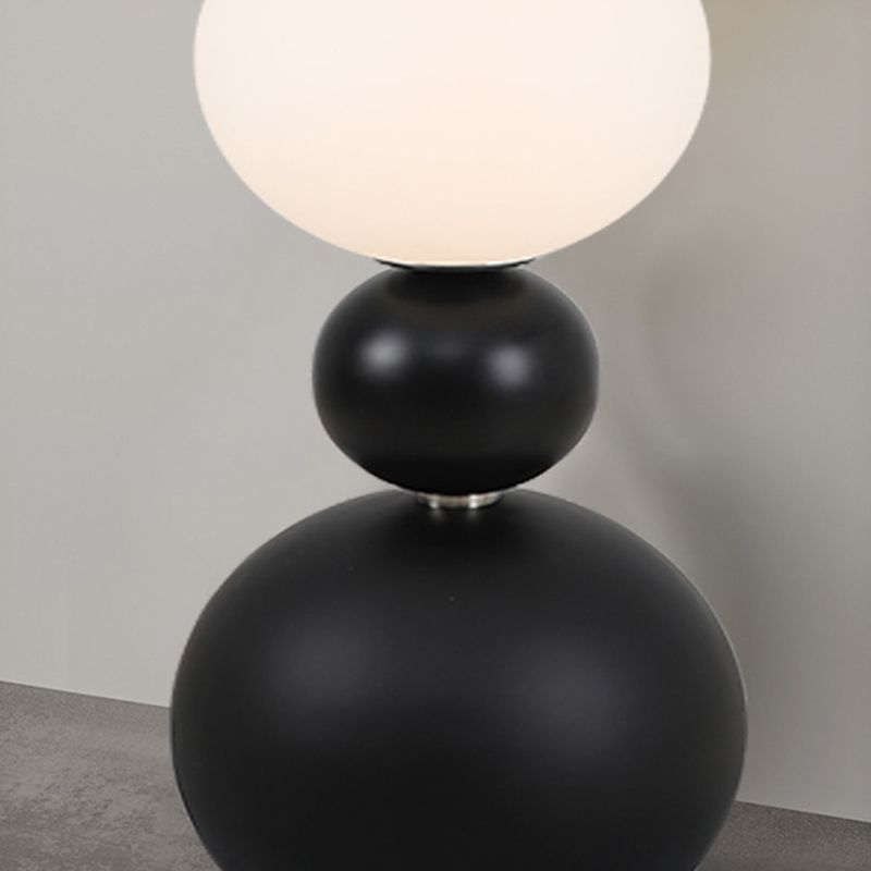 Valentina Moderne Design LED Balvormige Vloerlamp Hars/Glas Zwart/Wit Eetkamer/Woonkamer/Kelder/Hal