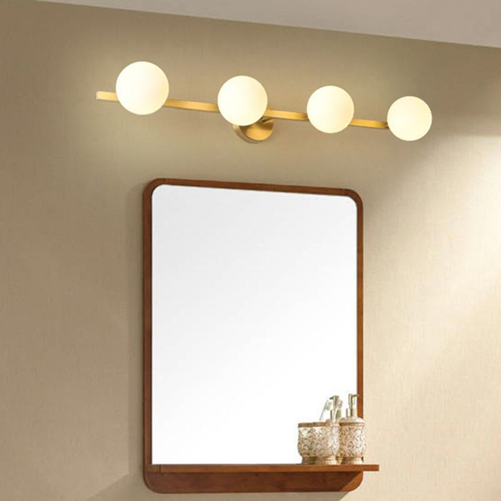 Valentina Retro Ronde LED Wandlamp Goud Metaal Glazen Bollen Badkamer