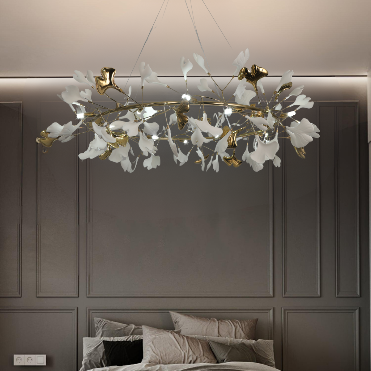 Olivia Moderne Hanglamp Wit Metaal Woonkamer/Slaapkamer