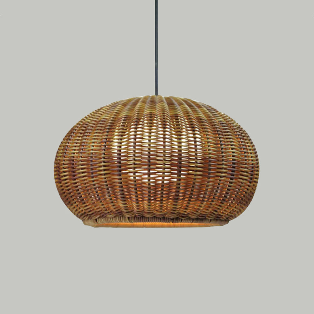 Ritta Design LED Hanglamp Metaal/Rattan Coffee/Beige Buiten