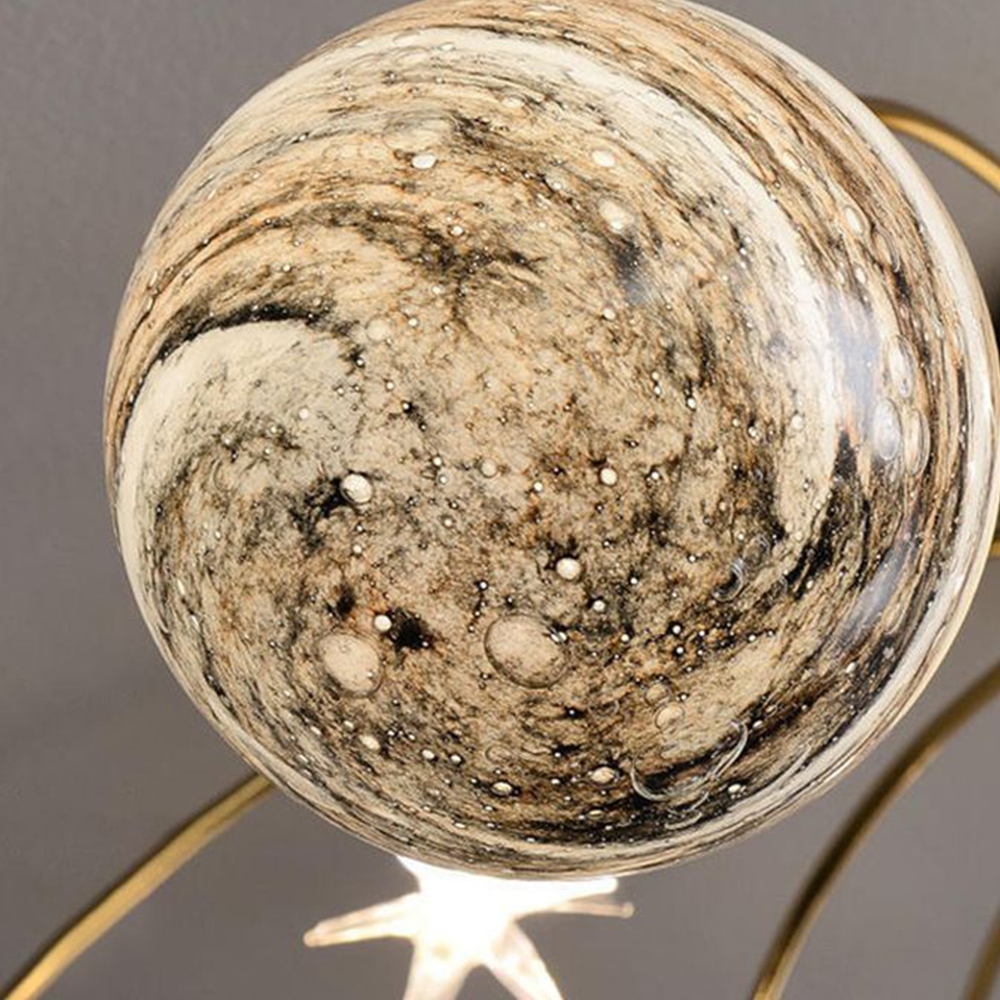 Elif Moderne Planet LED Binnen Plafondlamp Metaal Glas Slaapkamer