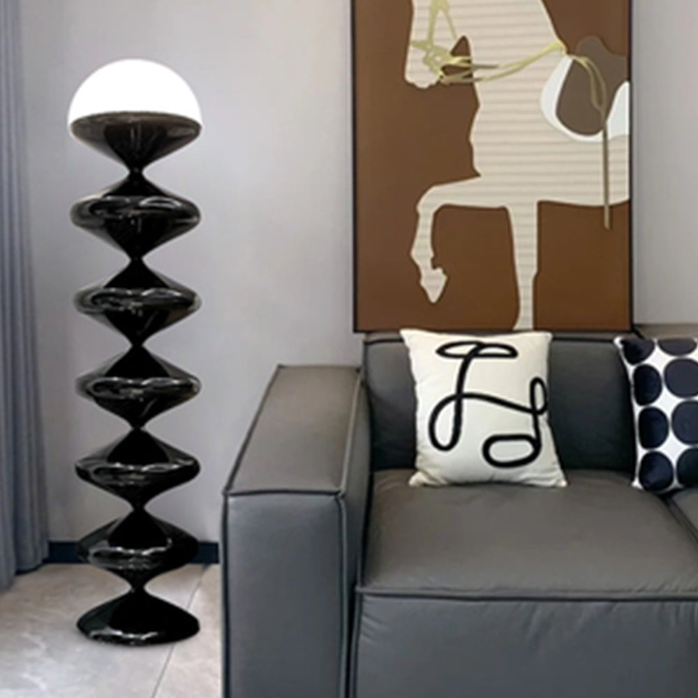 Salgado Moderne Vloerlamp Zwart Wit Metaal Woonkamer Studeerkamer Slaapkamer