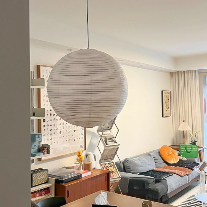 Ritta Japans Sferisch Papier Metaal Hanglampen Slaapkamer