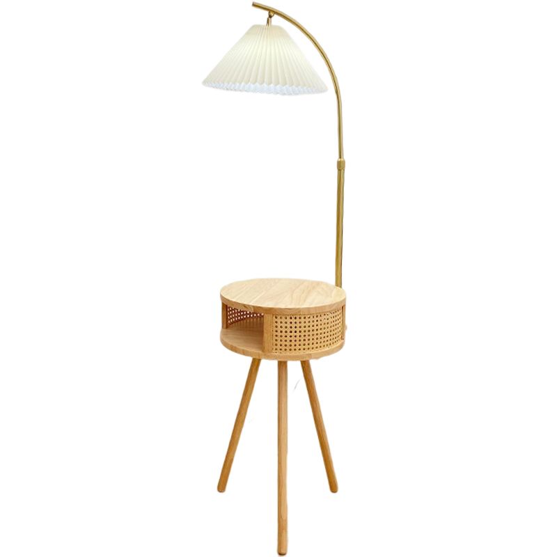 Ozawa Retro Design LED Geplooide Vloerlamp Metaal/Hout  Nachtkastje Eetkamer/Woonkamer