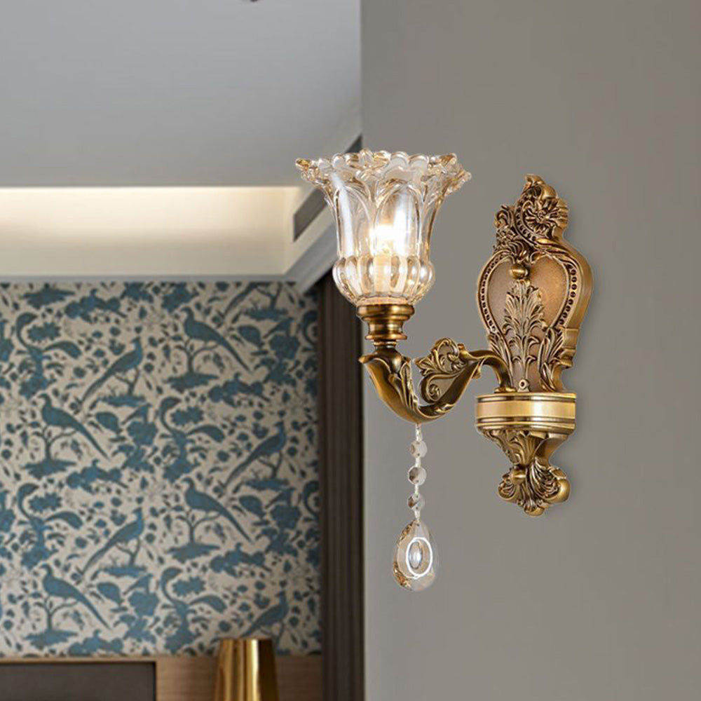 Félicie Frans Vintage Wandlamp Metaal Glas Woonkamer Slaapkamer