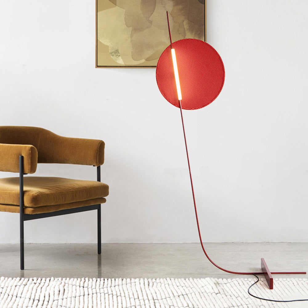 Elif Moderne Maan LED Binnen Vloerlamp Rood Metaal Slaapkamer
