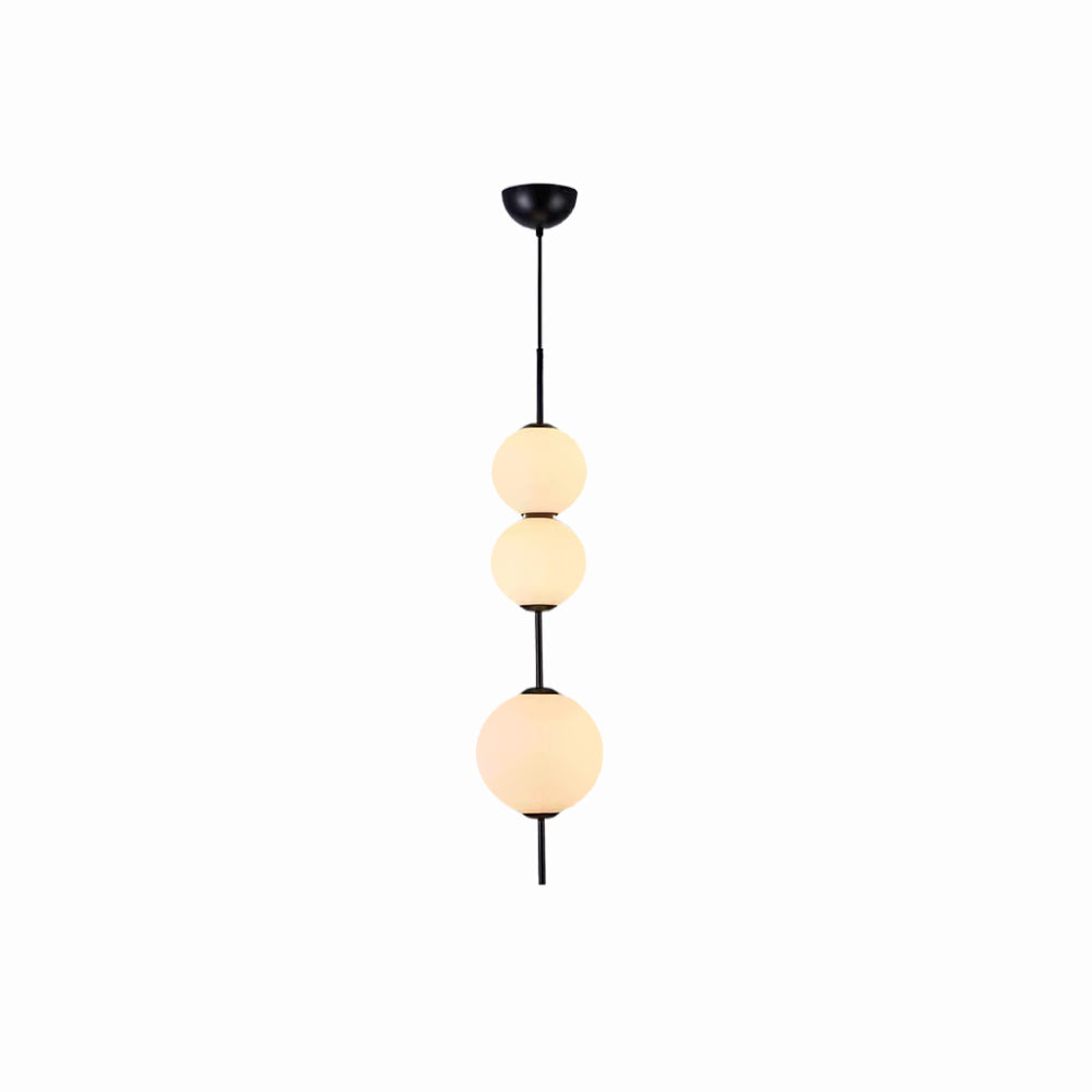 Valentina Moderne LED Hanglamp Zwart Metaal Glas Eetkamer Slaapkamer