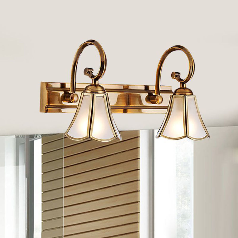 Félicie Vintage Design LED Wandlamp Bloem Metaal/Glas Goud Keuken Eetkamer/Woonkamer