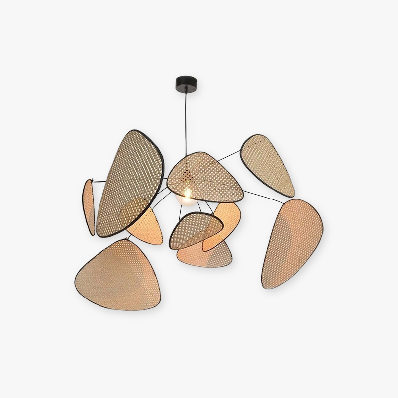 Ozawa Retro LED Hanglampen Metaal Rattan Eetkamer Woonkamer