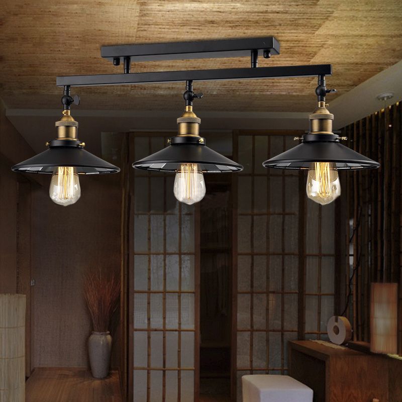 Cooley Retro Metaal Inbouw Plafondlamp Zwart