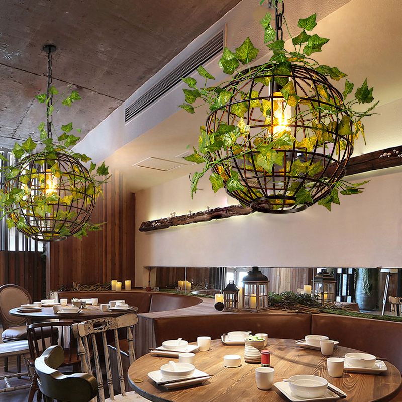 Nest Retro Design Loom  LED Hanglamp Groen Slaapkamer Woonkamer