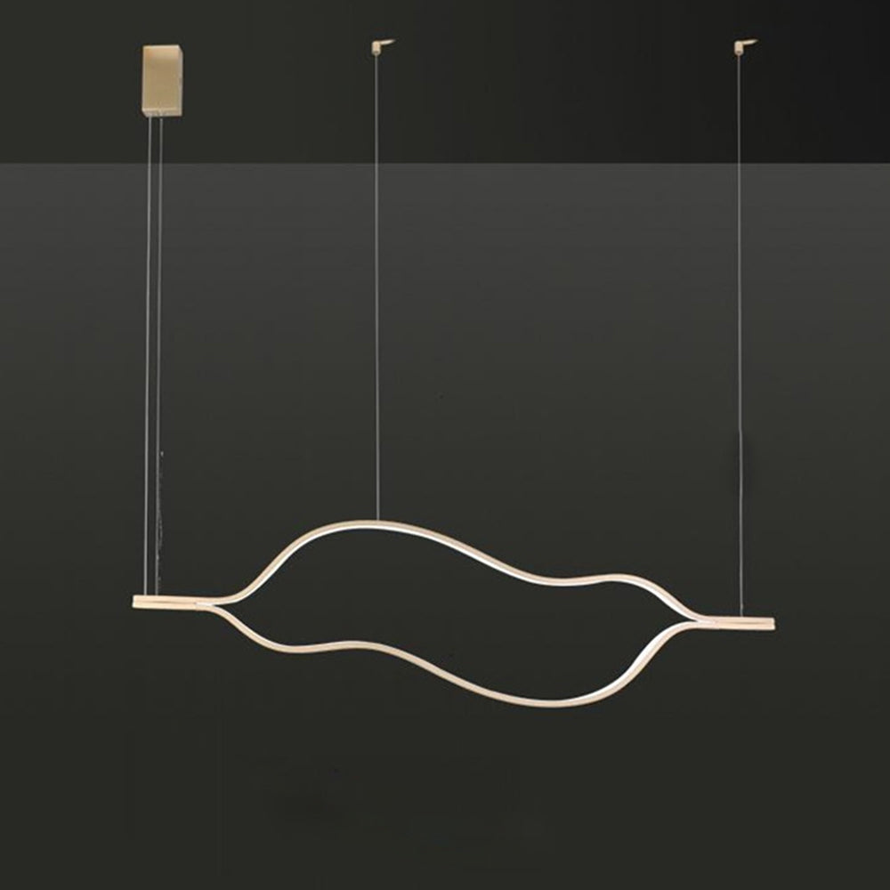 Edge Moderne Wave LED Hanglamp Goud Metaal Slaapkamer