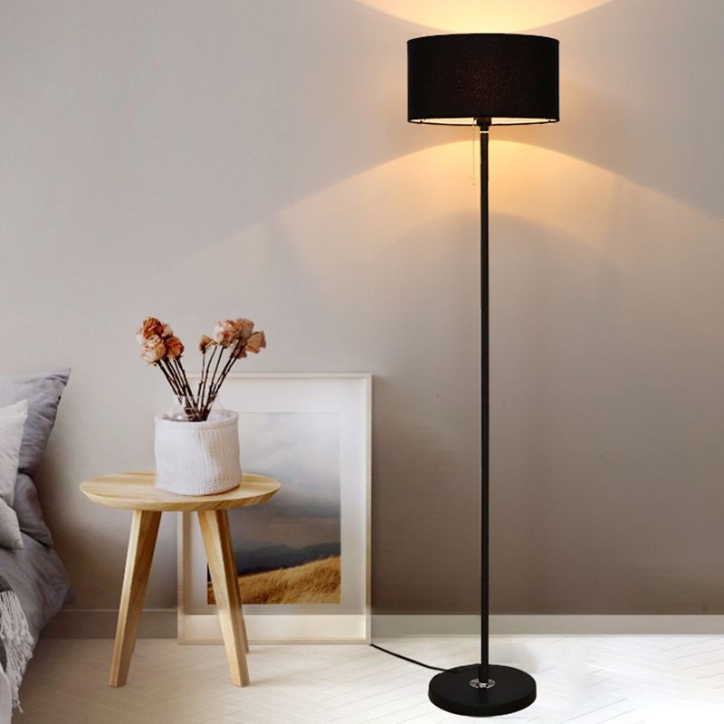 Eryn Moderne Cilinder Vloerlamp Zwart/Wit/Goud Metaal/Kunststof