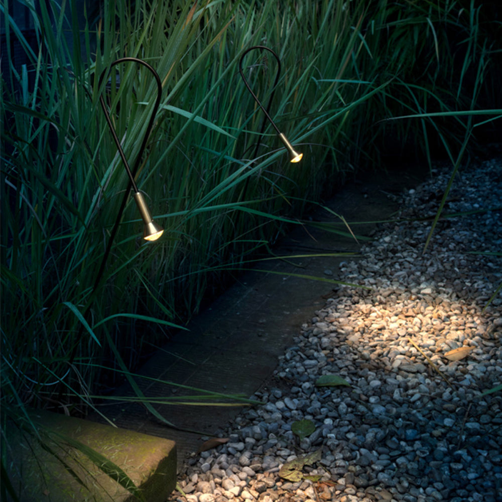 Bella Moderne Lineaire LED Grondlamp Buiten Goud Metalen Pad