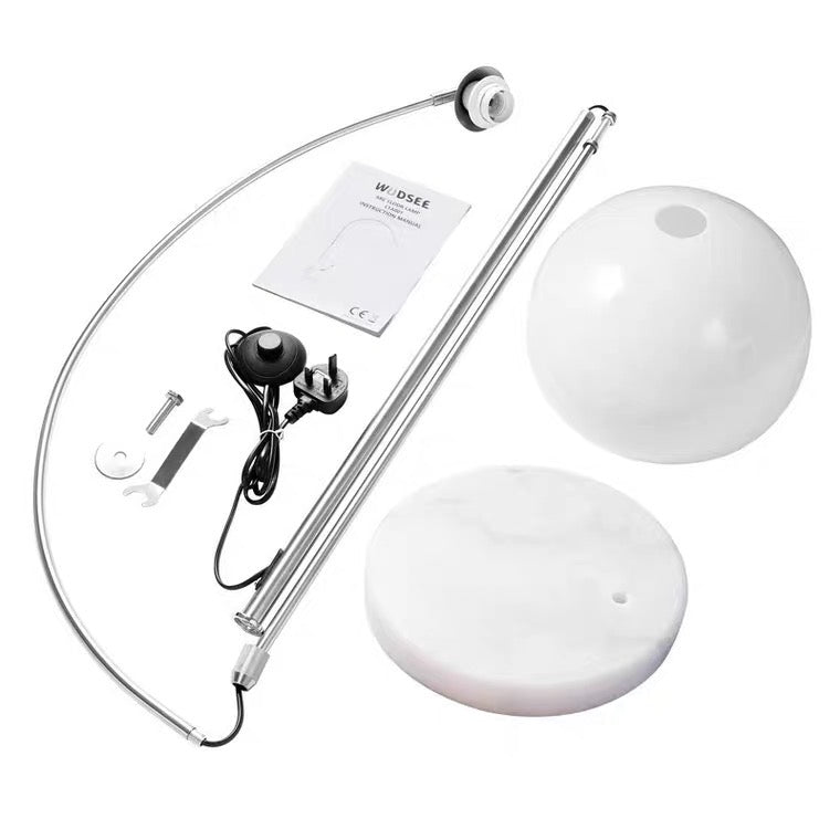 Salgado Design LED Vloerlamp Oranje Wit Metaal Eetkamer Slaapkamer