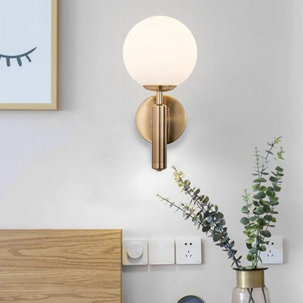 Valentina Moderne Design LED Wandlamp Globe Metaal/Glas Zwart/Goud Hal/Eetkamer/Woonkamer