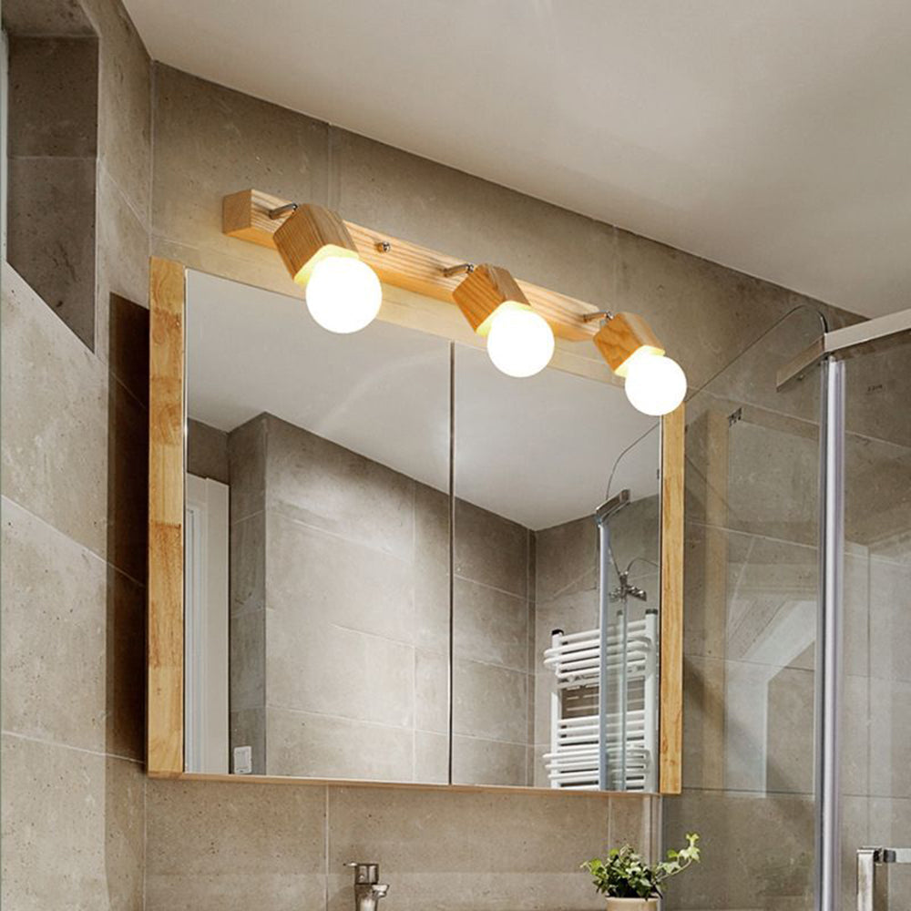 Ozawa Moderne Ronde LED Wandlamp Metaal Hout Badkamer Slaapkamer