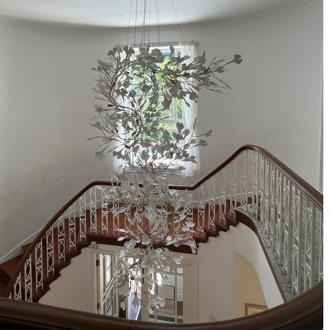 Olivia Moderne Wit Blad Hanglamp, Metaal Woonkamer/Slaapkamer